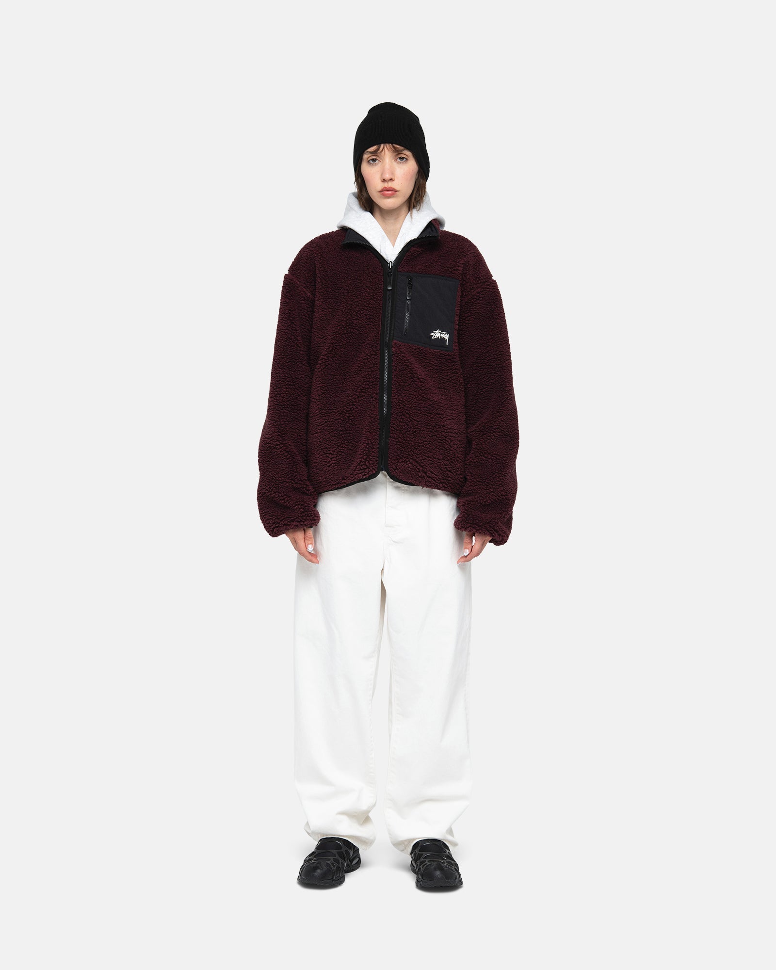 Stussy sherpa fleece on sale jacket