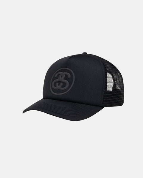 Stüssy Trucker Ss-Link Snapback Black Headwear