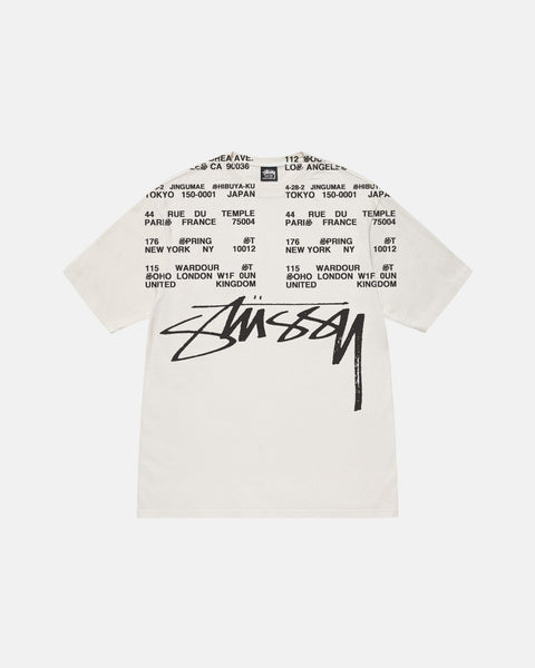 Stüssy Locations Tee Pigment Dyed Natural Shortsleeve