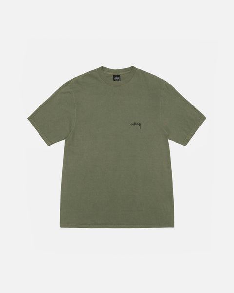 Stüssy Smooth Stock Tee Pigment Dyed Olive Shortsleeve