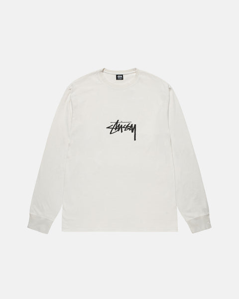 Stüssy Small Stock Ls Tee Pigment Dyed Natural Longsleeve
