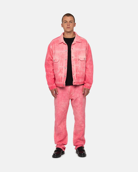 Stüssy & Levi'S Dyed Jacquard Trucker Jacket Stüssy & Levi'S Dyed Jacquard Trucker Jacket Pink Outerwear Outerwear