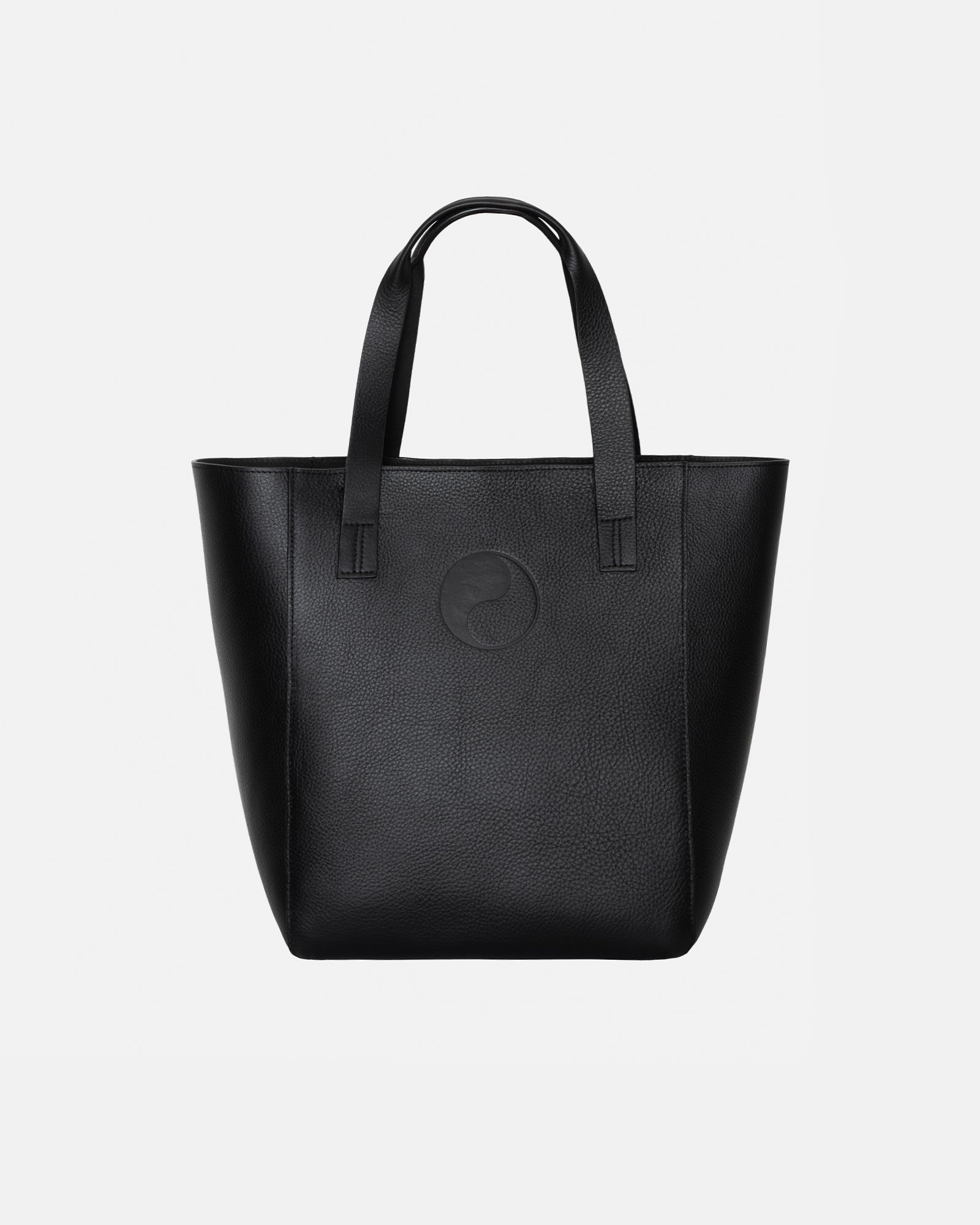 Black leather work tote best sale